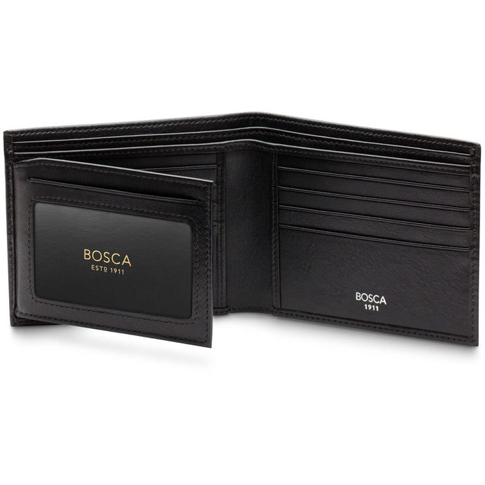 Bosca Nappa Vitello Bifold with Card/ID Flap - RFID - Lexington Luggage
