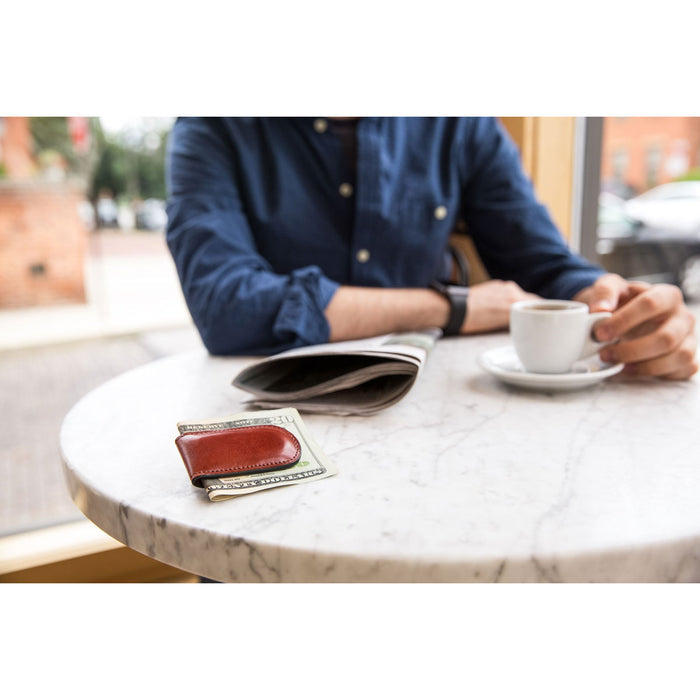 Bosca Old Leather Money Clip - Lexington Luggage