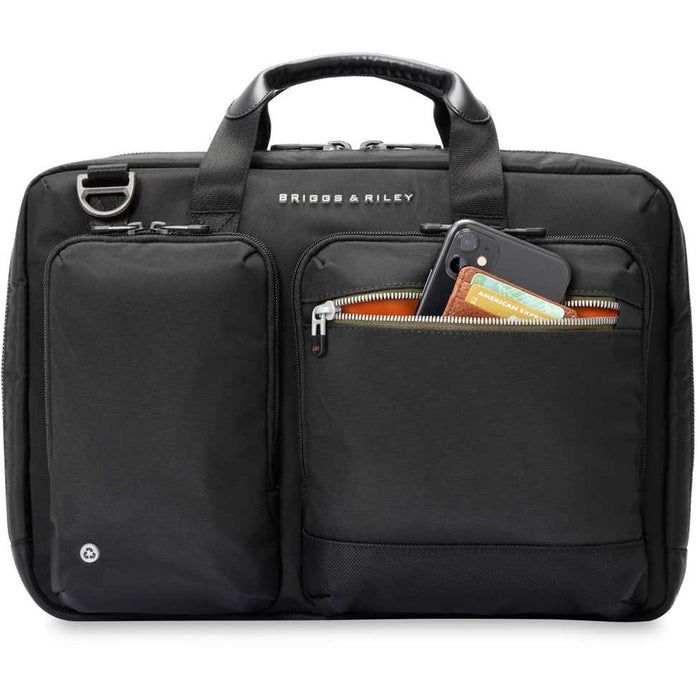 Briggs & Riley HTA Medium Expandable Briefcase - front stash pocket
