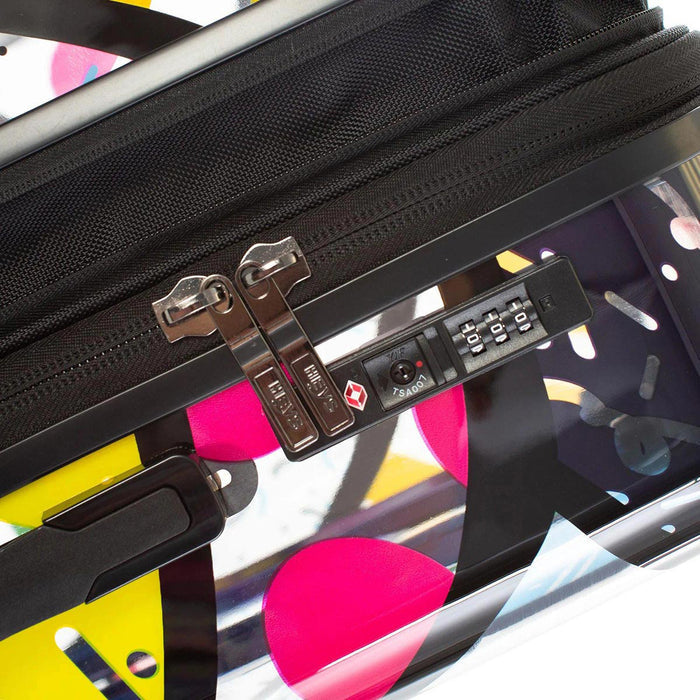 Britto Butterfly TRANSPARENT Carry On Spinner  - TSA Locks