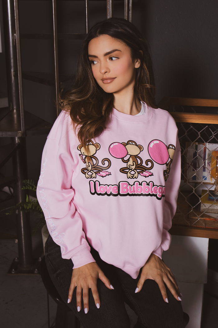 Bubblegum - Bobby Jack Oversized Premium Sweatshirt - Pink