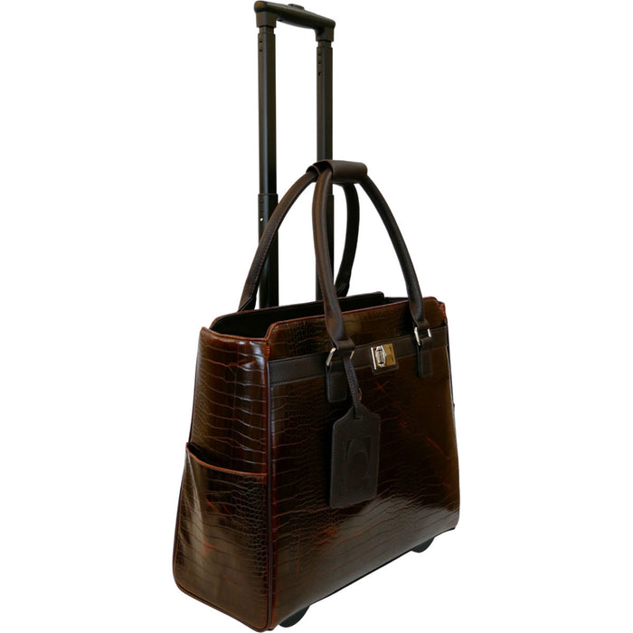 Cabrelli Fashion Executive Cassandra Croc Rollerbrief - Lexington Luggage