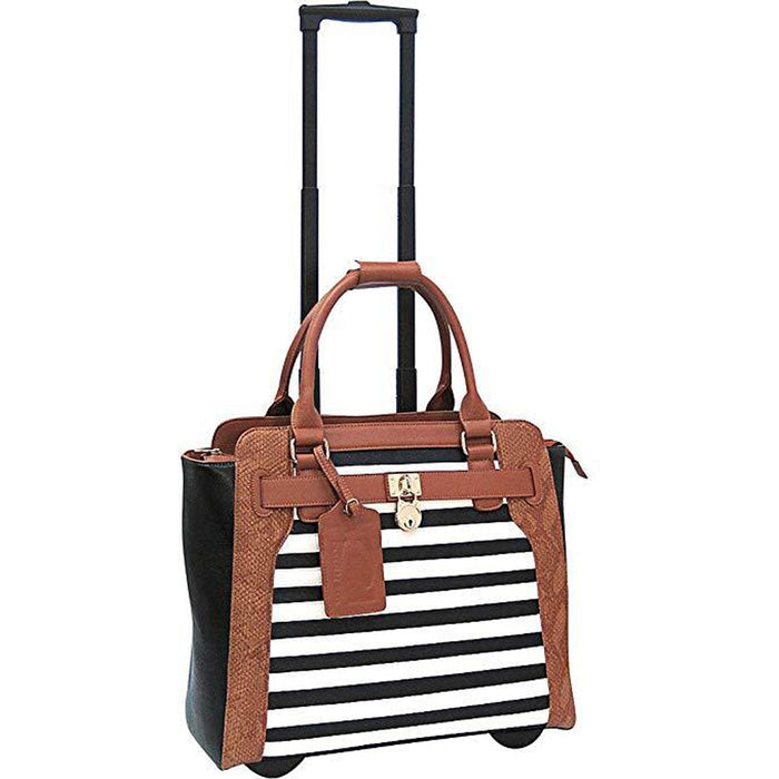 Cabrelli Fashion Executive Sally Stripe Rollerbrief - Lexington Luggage
