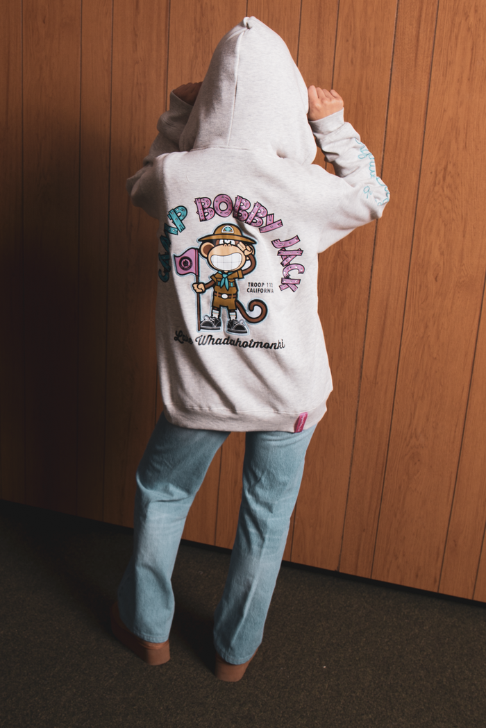 Camp - Bobby Jack Oversized Premium Zip Hoodie - Heather Grey