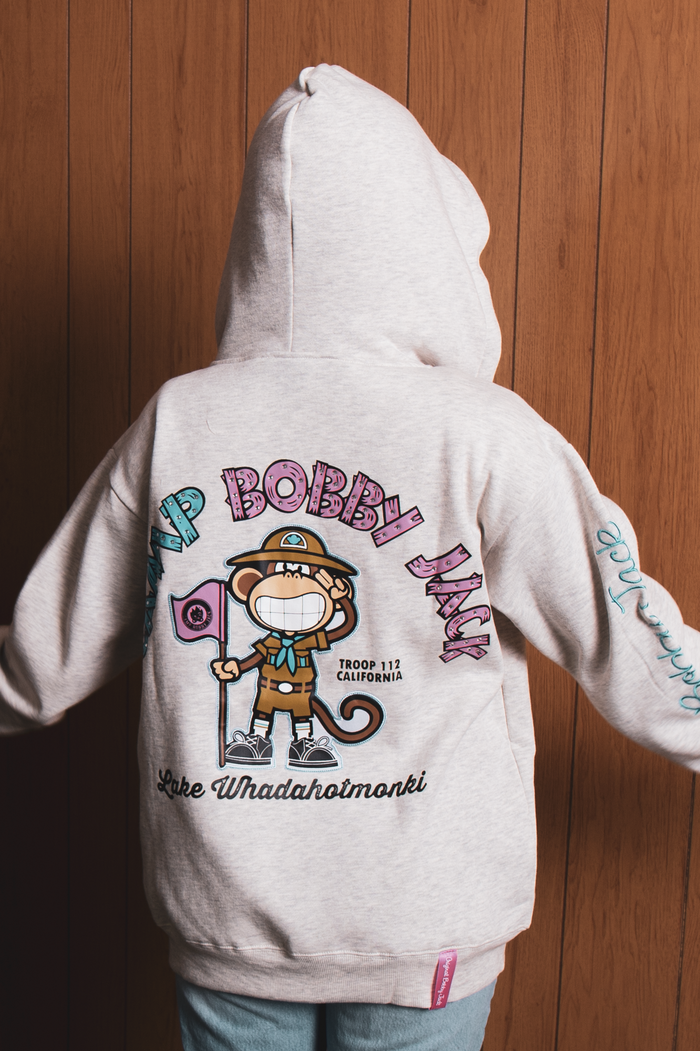 Camp - Bobby Jack Oversized Premium Zip Hoodie - Heather Grey