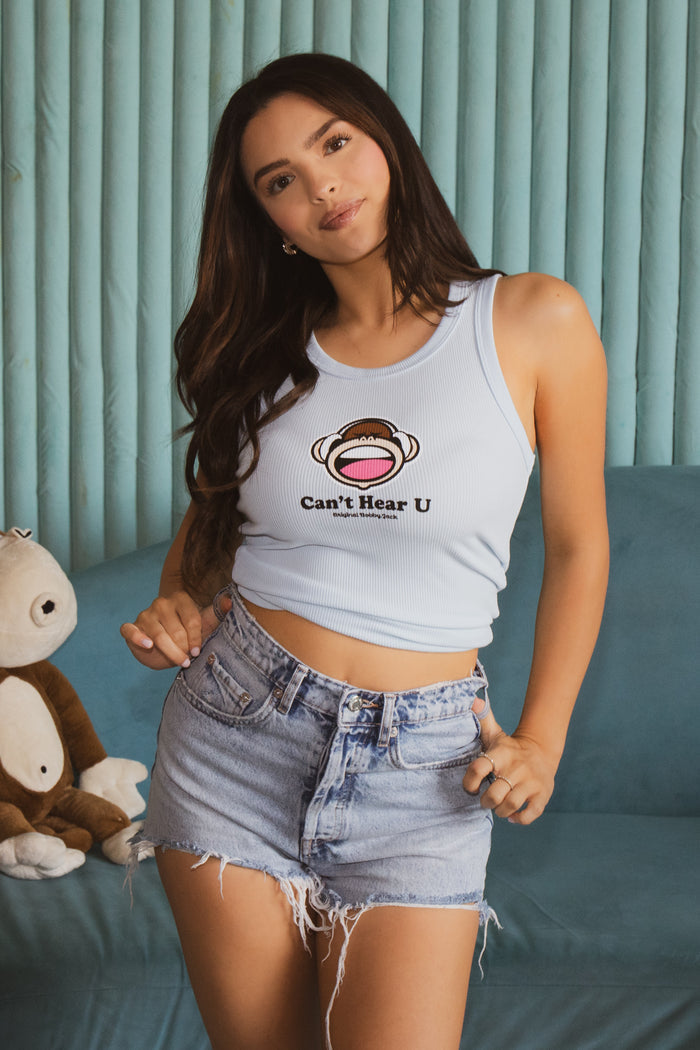 Can't Hear U- Bobby Jack Tank  Top - Blue
