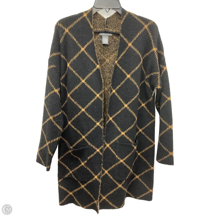 Cardigan By Chelsea And Theodore In Black & Tan, Size: S