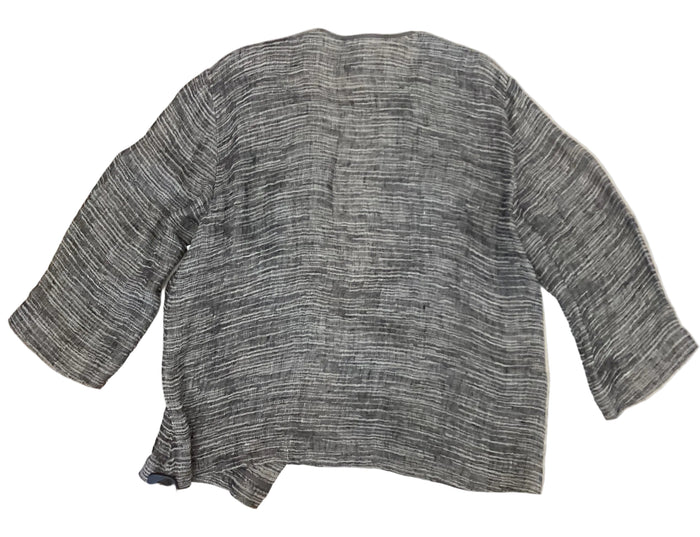 Cardigan By Eileen Fisher In Cream & Grey, Size:M