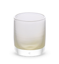 champagne rocker, ivory translucent, hand-blown lowball glass