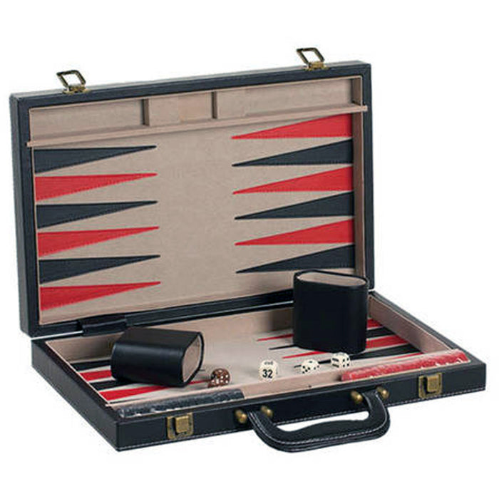 CHH Games 15" Black Leatherette Backgammon Set - Lexington Luggage