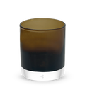cola hand-blown deep brown lowball glass