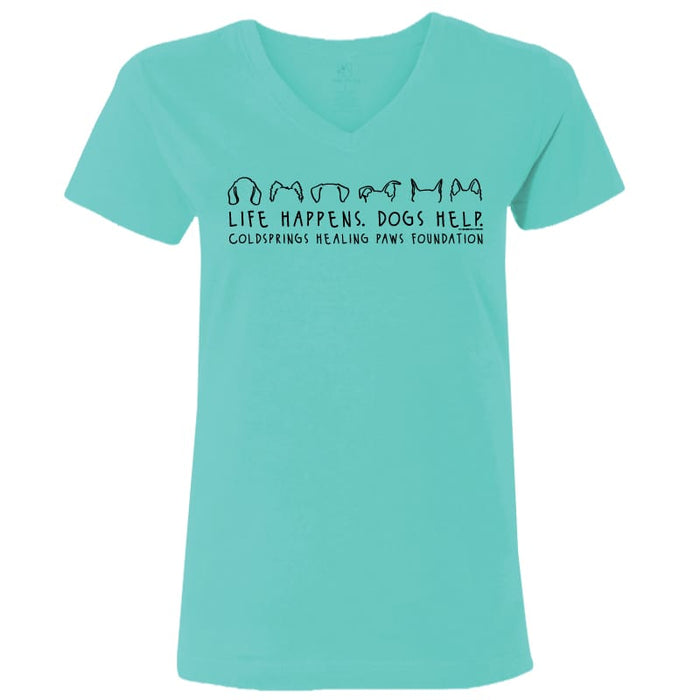 ColdSpring Healing Paws Foundation - Ladies T-Shirt V-Neck