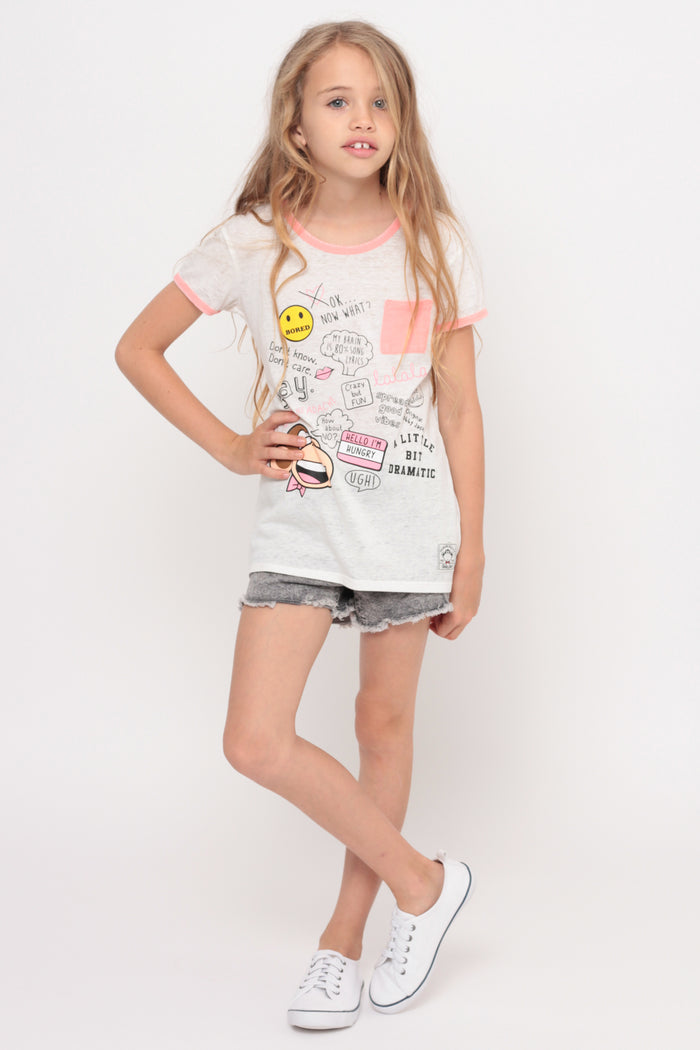 Crazy Words | Pocket Ringer Top - Ivory