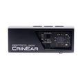 The CrinEar Protocol Max is a rectangular black portable DAC/headphone amplifier with a transparent section showing internal circuits, control buttons on top, and the CrinEar brand label.