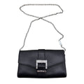 Crossbody Designer By Michael Kors In Black & Silver, Size:Small