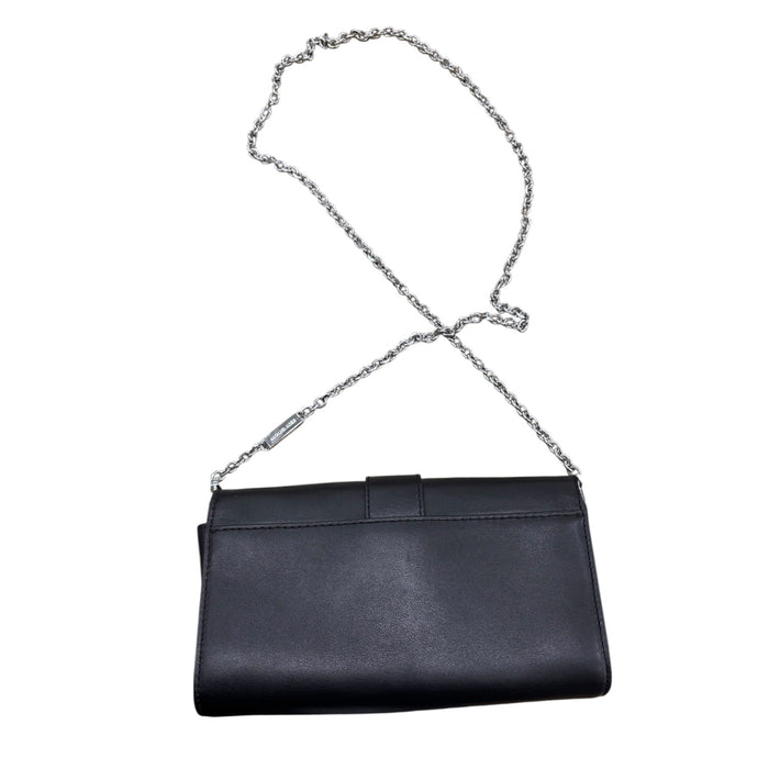 Crossbody Designer By Michael Kors In Black & Silver, Size:Small