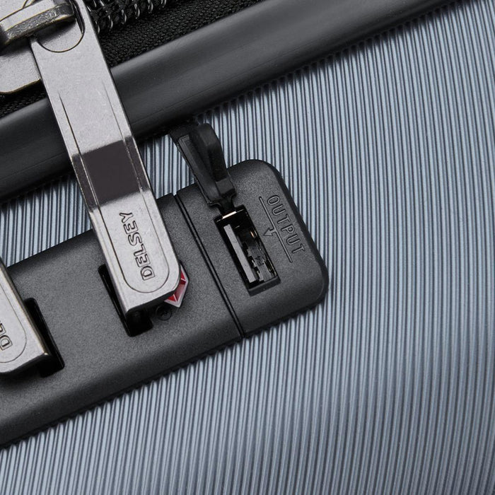 Delsey Cruise 3.0 Expandable Spinner Carry On - usb charging port