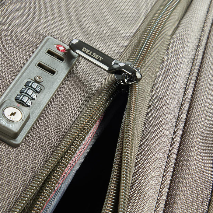 Delsey Helium DLX 25" Expandable Spinner Upright - securtech zipper