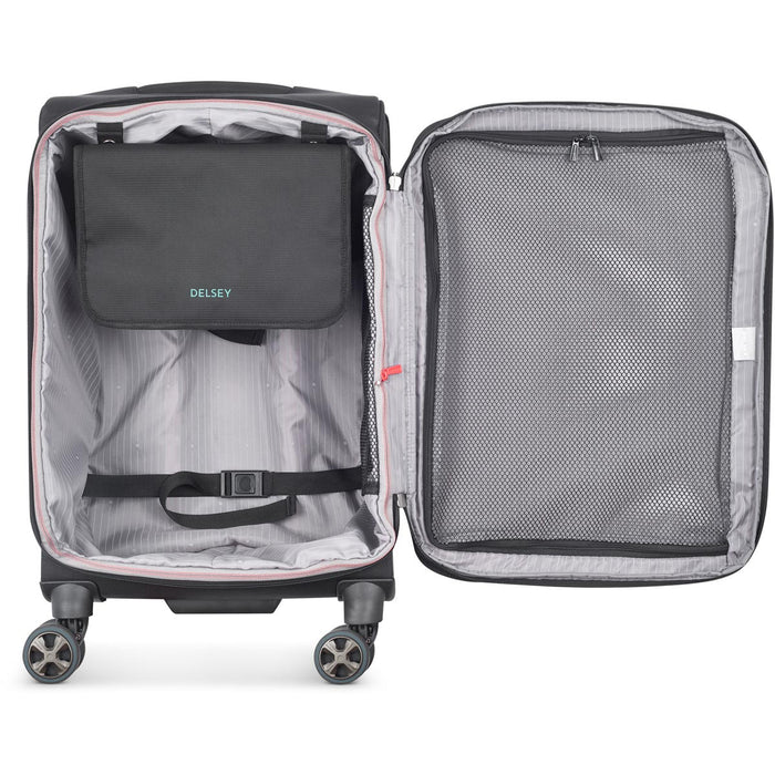 Delsey Helium DLX Expandable Spinner Carry On - black inside