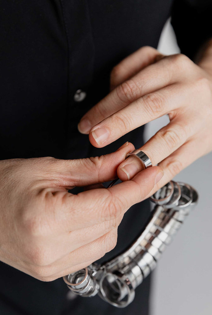 Diamond Ring Set in White Pearl