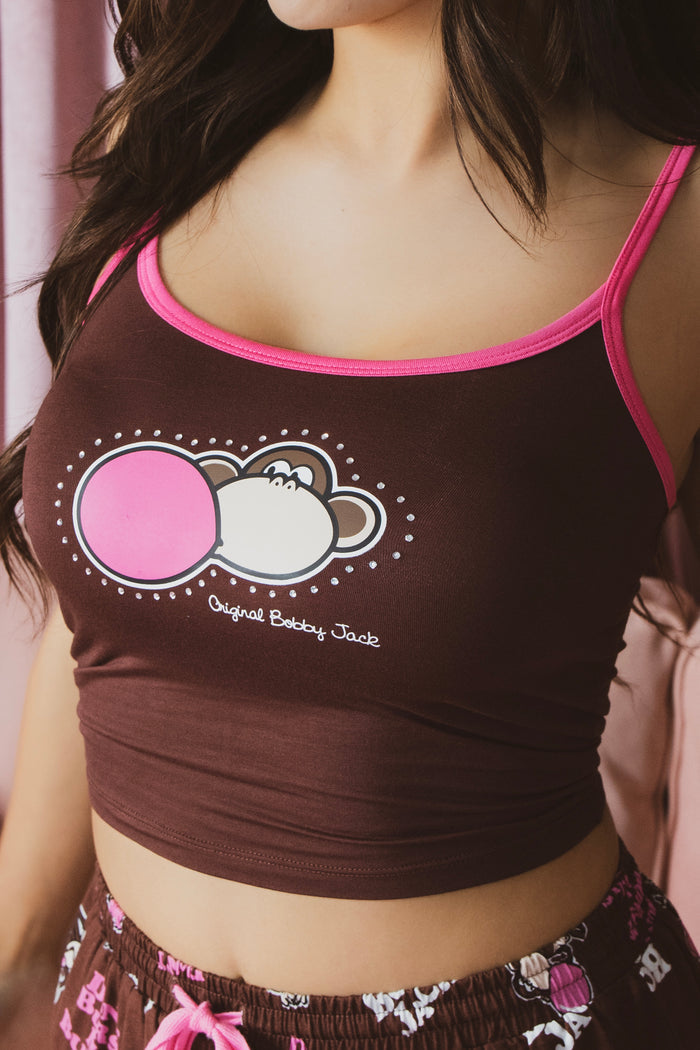 Don't Burst - Bobby Jack Cami & Shorts Set - Brown