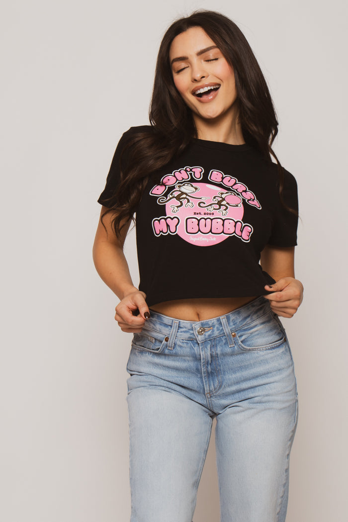 Don't Burst- Bobby Jack Baby Tee - Black