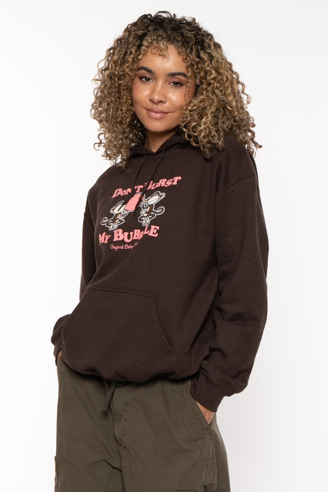 Don't Burst My Bubble - Bobby Jack Hoodie -Brown