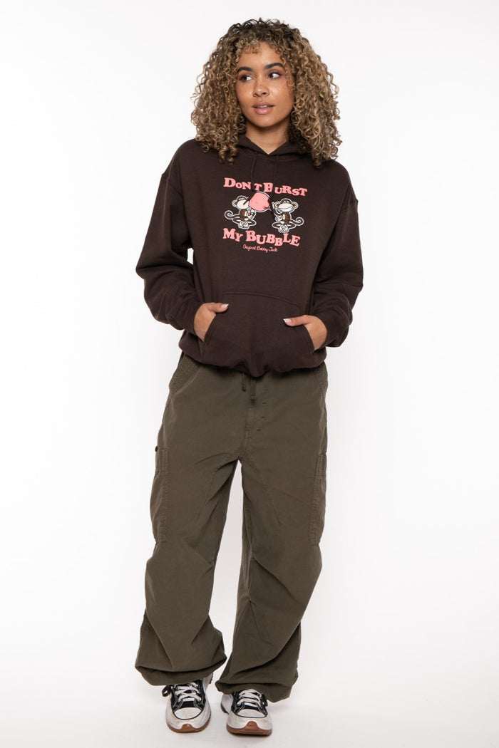 Don't Burst My Bubble - Bobby Jack Hoodie -Brown