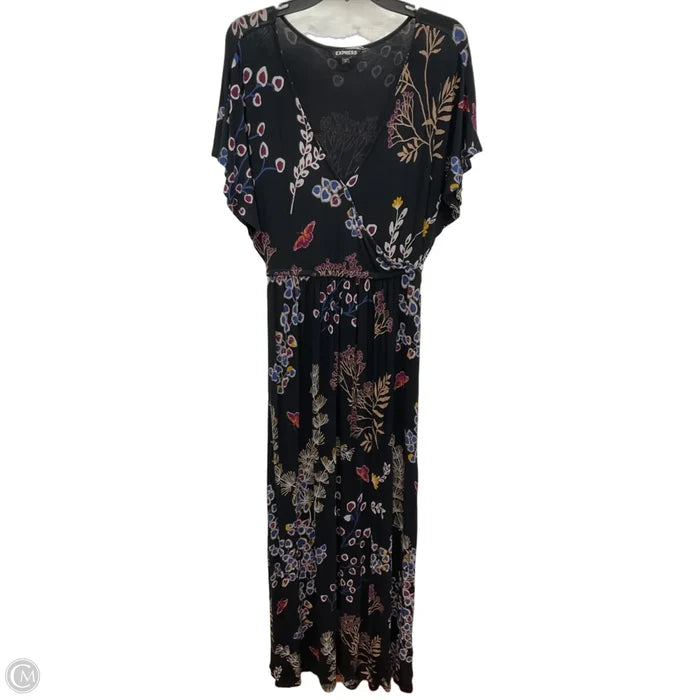 Dress Casual Maxi By Express In Black, Size: S
