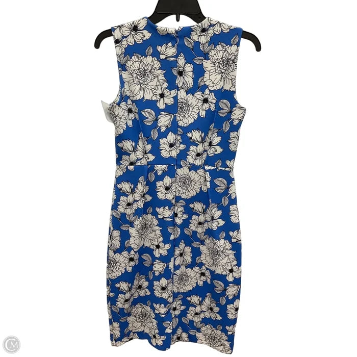 Dress Casual Midi By Banana Republic In Blue & White, Size: Xs