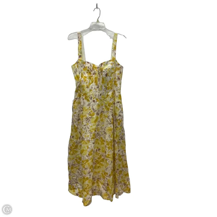 Dress Casual Midi By Bardot In Yellow, Size: M