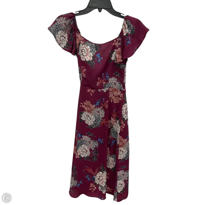 Dress Casual Midi By Monteau In Mauve, Size: S