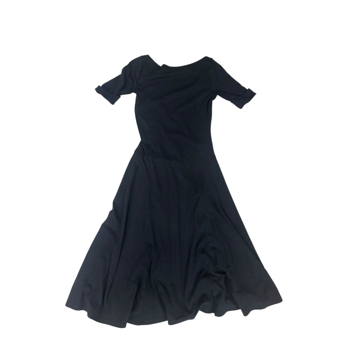 Dress Casual Midi By Ralph Lauren Black Label In Black, Size:Xs