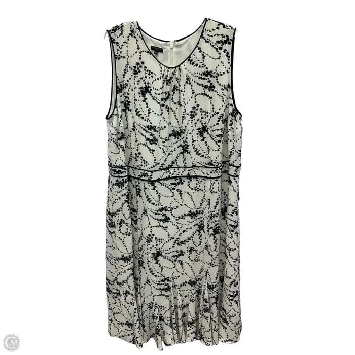 Dress Casual Midi By Talbots In Black & Cream, Size: Xl