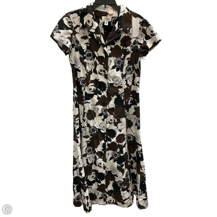 Dress Casual Midi By Talbots In Brown, Size: 12