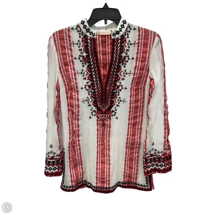 Dress Designer By Tory Burch In Red & White, Size: S