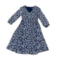 Dress Designer By Karl Lagerfeld In Blue & Cream, Size:4