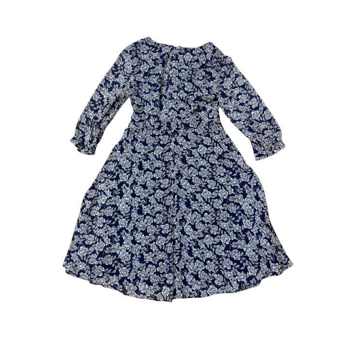 Dress Designer By Karl Lagerfeld In Blue & Cream, Size:4