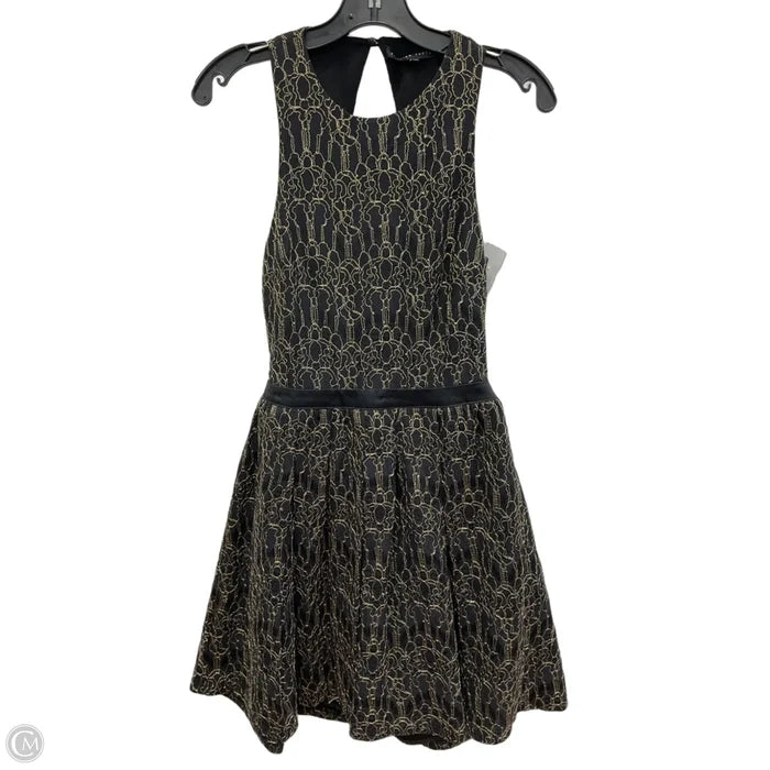 Dress Party Short By English Factory In Black & Gold, Size: S