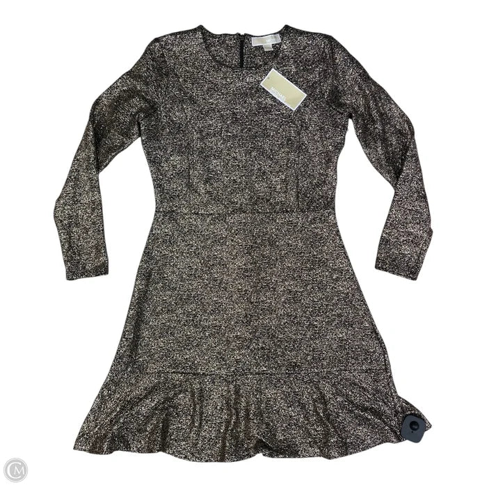 Dress Party Short By Michael By Michael Kors In Black & Gold, Size: Mp