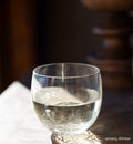 emery drinker. clear crackle drinking glass