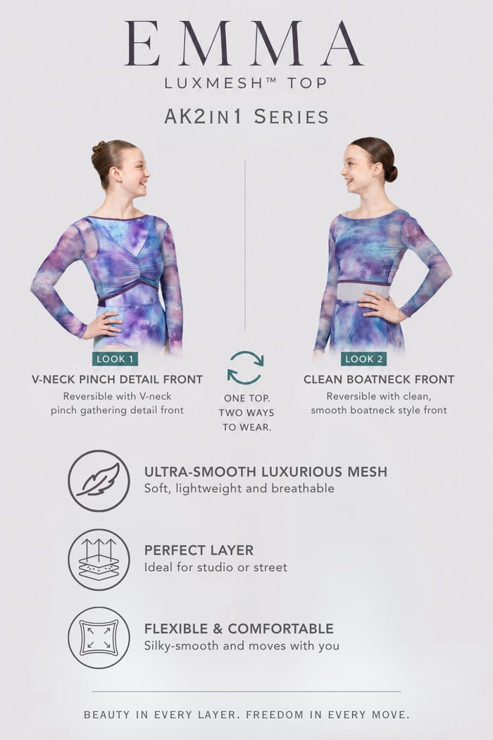 EMMA LuxMesh™ AK2in1 Reversible Top in Allure Sunset
