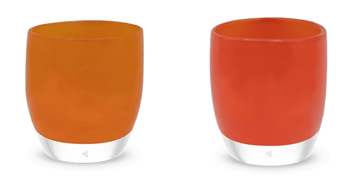 falling up set, hand-blown glass votive candle holders