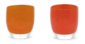 falling up set, hand-blown glass votive candle holders