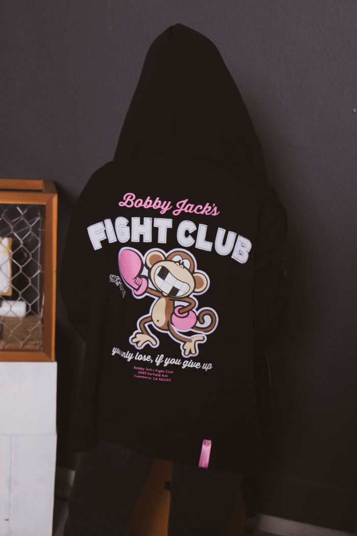 Fight Club - Bobby Jack Oversized Premium Zip Hoodie - Black