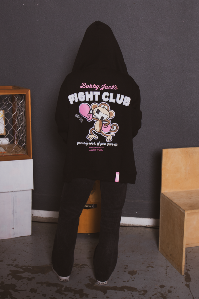 Fight Club - Bobby Jack Oversized Premium Zip Hoodie - Black