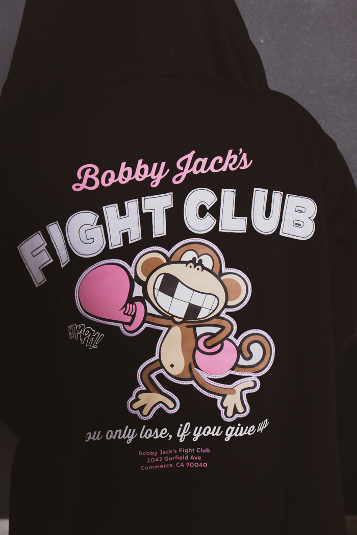 Fight Club - Bobby Jack Oversized Premium Zip Hoodie - Black