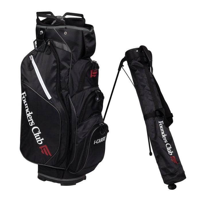 Founders Club 2 in 1 Short Game Golf Cart Bag - Grey