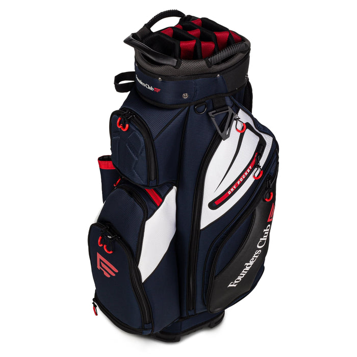 Founders Club Colorado 14 Way Full Length Divider Golf Cart Bag - blue/white/red