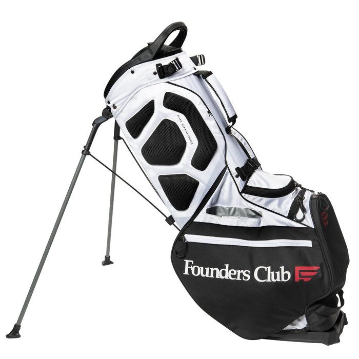 Founders Club Golf Lock 14 Stand Bag with Shaft Lock Top - white
